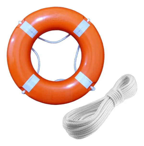 Kit Boia salva vida 60cm Classe 2 + cabo Retinida Flutuante 20 Metros