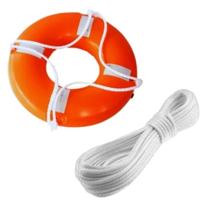 Kit Boia Circular Salva Vidas 50cm Classe 2 + Corda Retinida 20 metros